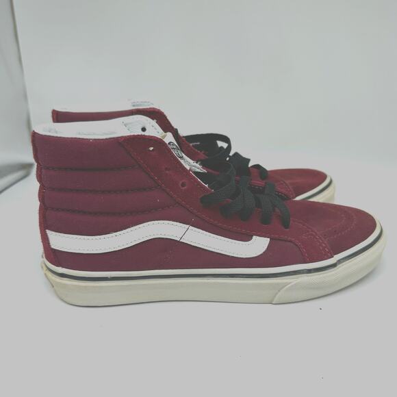 VANS Sk8-Hi Maroon High Top Sneaker Size Mens 5 Womens 6.5 Athleisure Skater - Picture 10 of 16